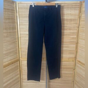 Dockers black chino pants slacks womans clean front size 12 TALL EUC